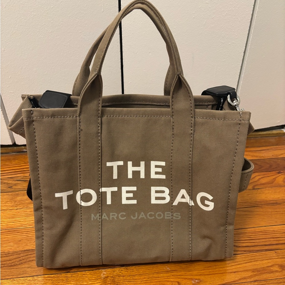 Marc Jacobs Brown Tote Bag with White Lettering